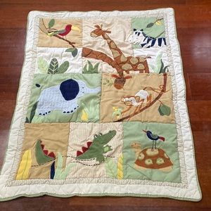 Safari crib spread or floor mat for play